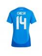 Italien Federico Chiesa #14 Heimtrikot für Frauen EM 2024 Kurzarm